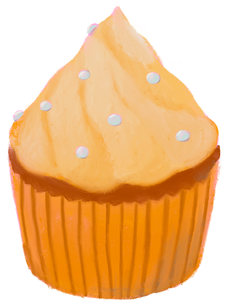 Dreamy Painterly Cupcake